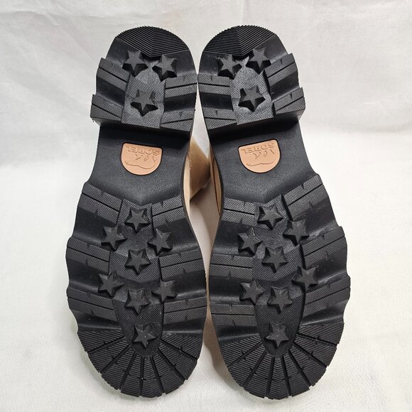 SOREL Joan Now Zip Front Leather Heel Boot Canoe- Black Women's Size 11 - Picture 10 of 12